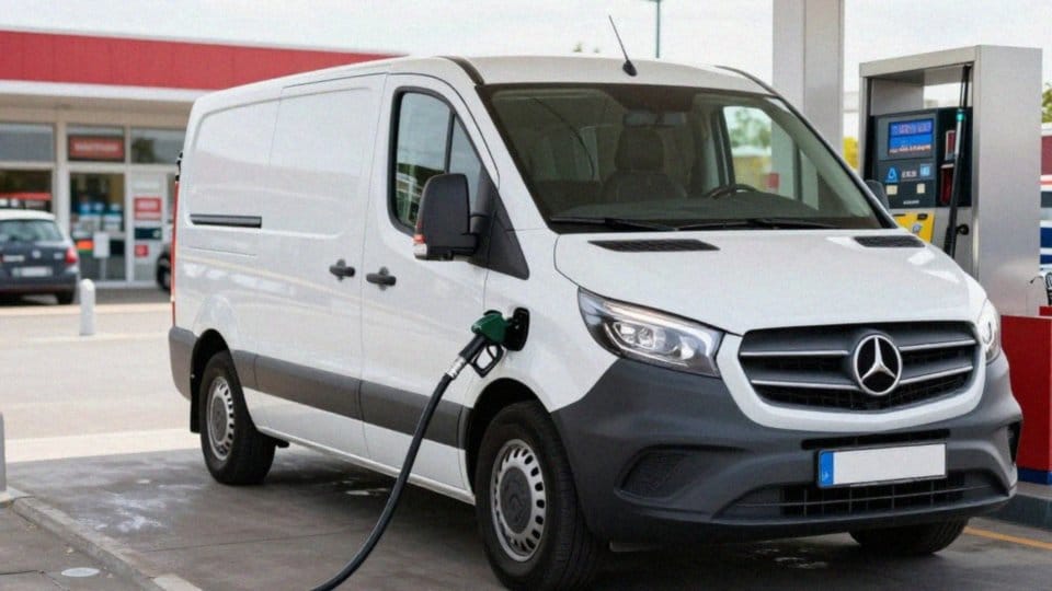 Ile pali bus 9-osobowy w mieście i na trasie?